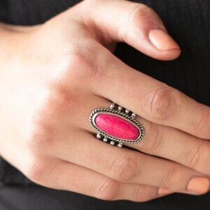 Paparazzi Jewelry Accessories - Home On The RANCH - Pink Ring - Vintage